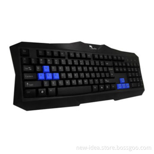 Standard Computer Wired Keyboard with Blue Identify Key and LED
